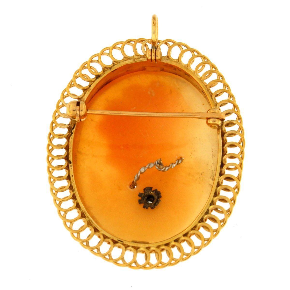 Vintage 1930s Shell Cameo and Gold Filled Metal Woman Brooch Pendant Combo  – The Gemmary, LLC