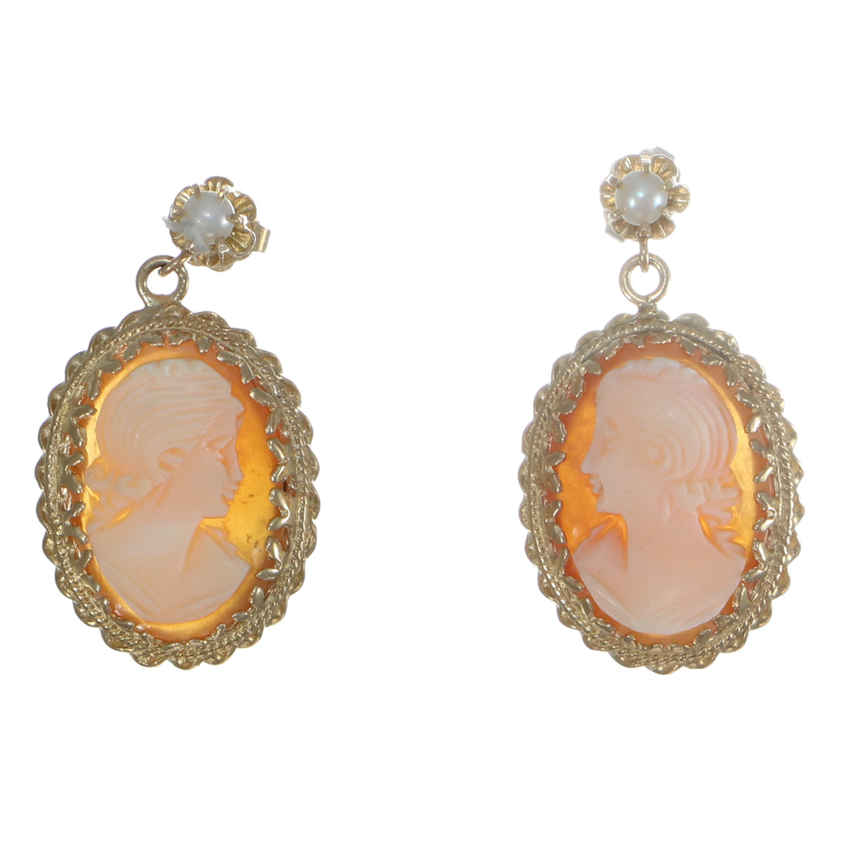 Authentic Antique shops Cameo Earings