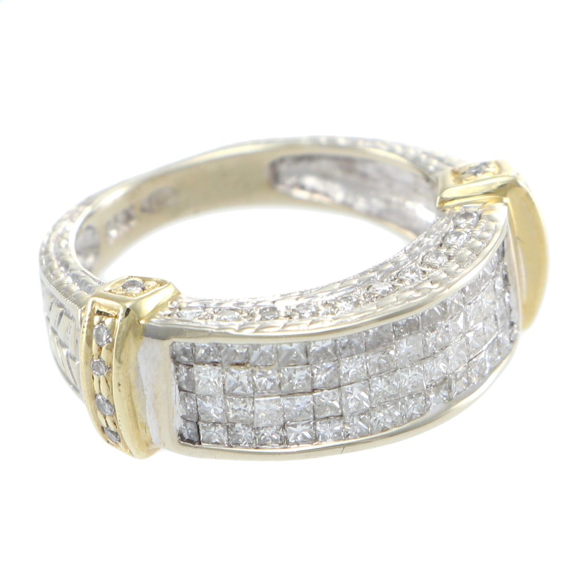 Women's wide band diamond on sale rings