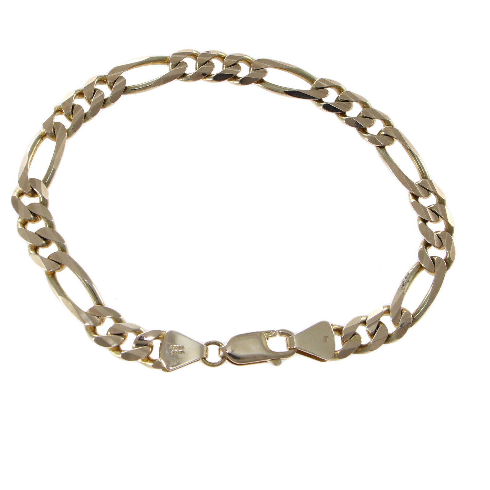14k Solid Gold Figaro Bracelet. 11.5mm Mens Gold Bracelet. Figaro Link  Bracelet. Mens Jewelry. - Etsy