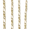 Mens Fancy Figaro Chain Link Necklace 18k Yellow Gold 5mm 19.75inches 29.8g