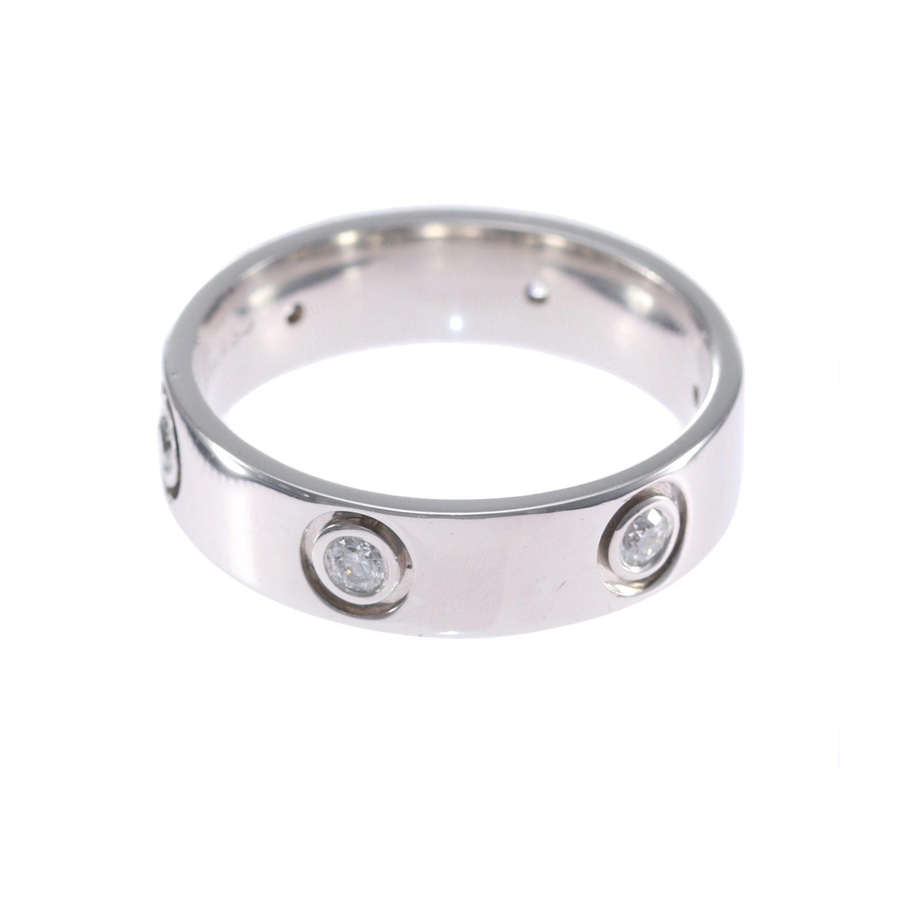 Mens Diamond Eternity Wedding Band Ring 14k White Gold US11.5 6mm Wide