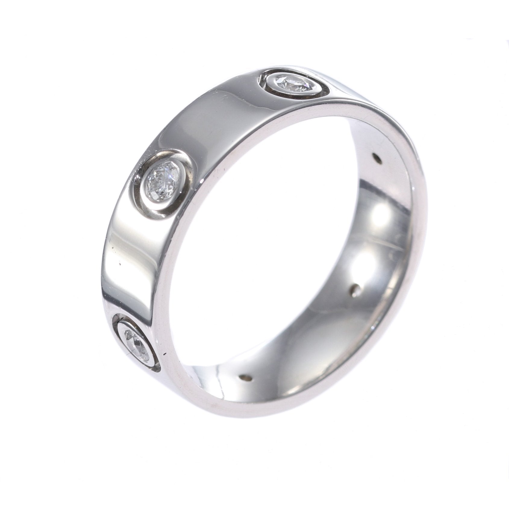 Mens Diamond Eternity Wedding Band Ring 14k White Gold US11.5 6mm Wide