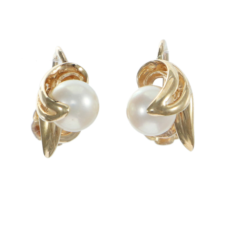 6.5mm Cultured Pearl Stud Earrings Solid 14k Yellow Gold 1.9g – The Jewelry  Gallery of Oyster Bay