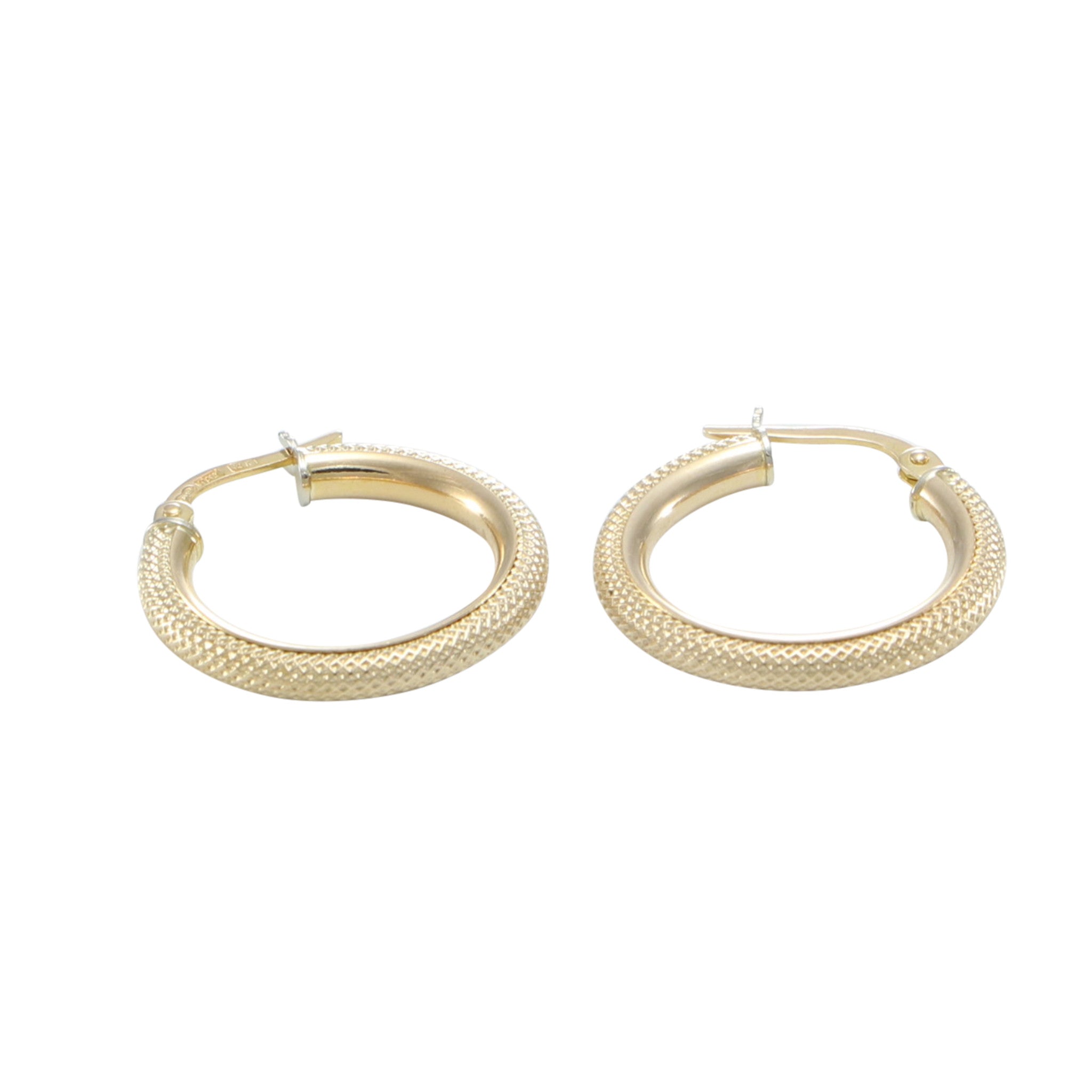 14k solid yellow 2024 gold vintage Hoops earrings