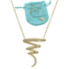 Tiffany & Co. Elsa Paloma Picasso Scribble Pendant Chain Necklace 18k YellowGold