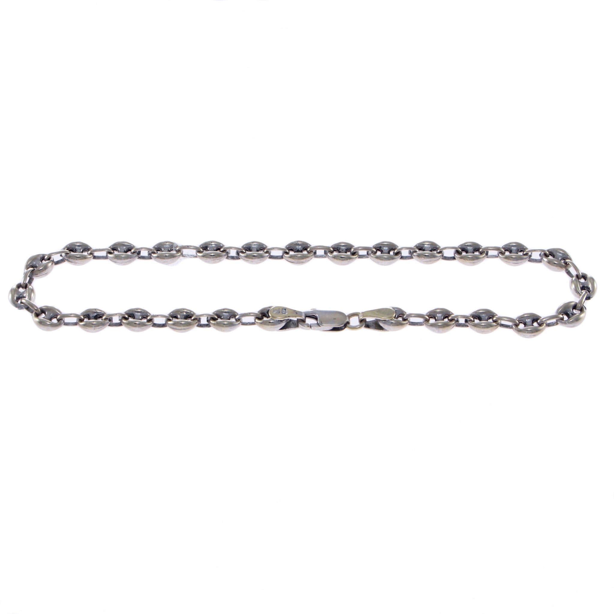 Womens Mariner Chain Link Bracelet 14k White Gold 4mm 7.25inches 4.3g