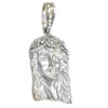 Large Heavy Diamond Jesus Piece 14k White Gold Necklace Pendant 15.7g
